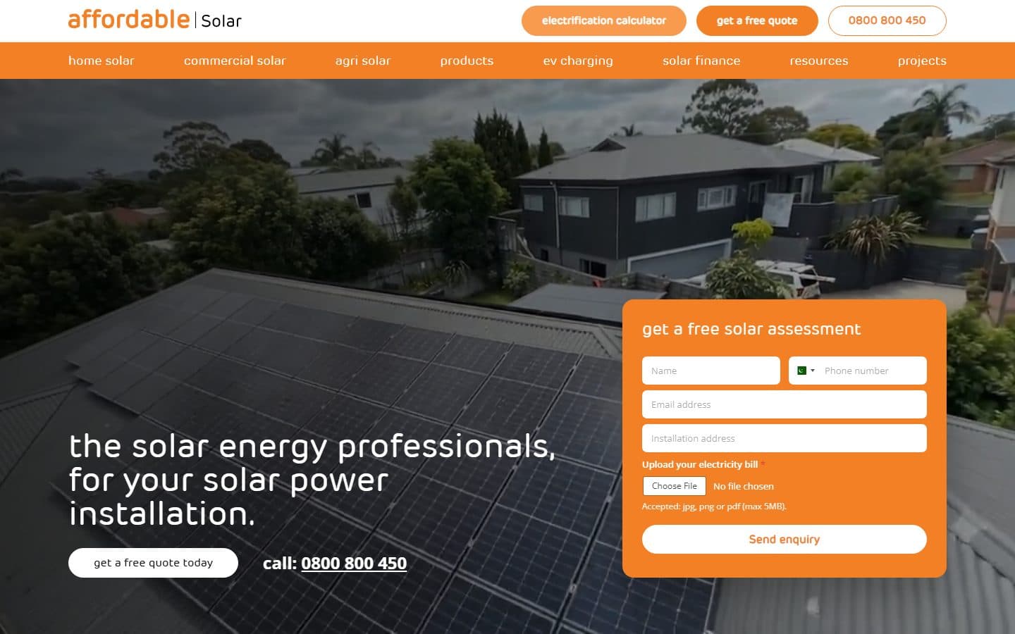 Affordable Solar — Solar energy company website